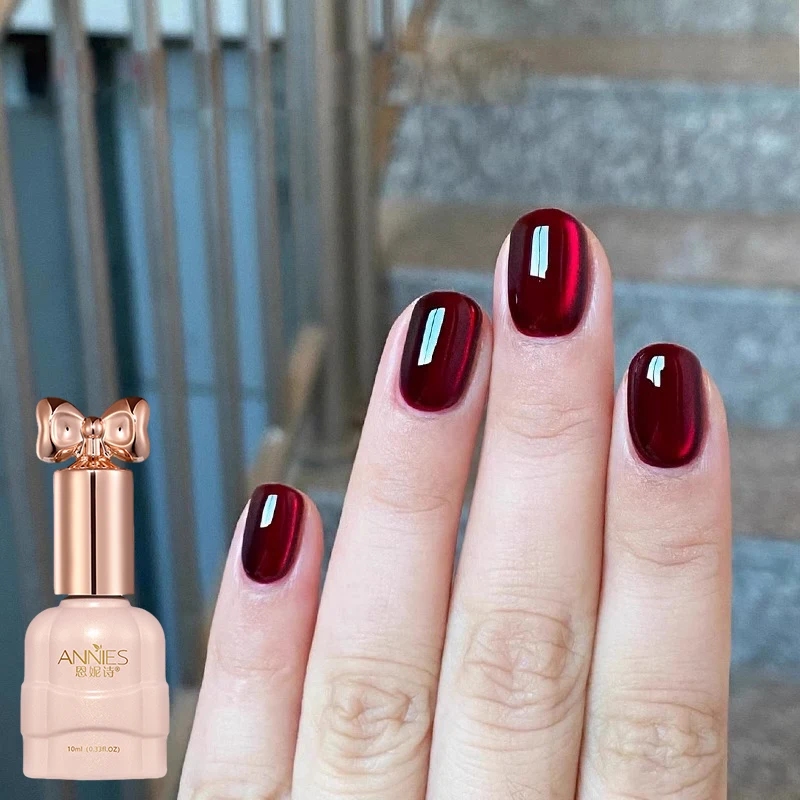 Wholesale Glass Beads Red Gem Cat Eye Gel Rose Red Cat Eye Gel Nail Polish