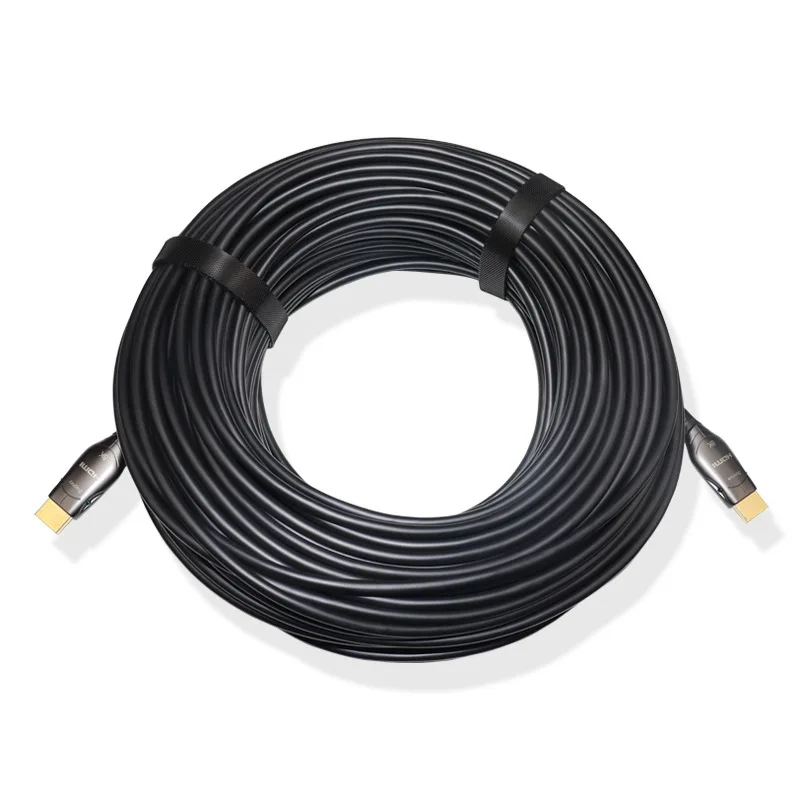 200m Long 8k HDMI Optical Fiber Projection Cable Set for Computer TV Projector Flat Cable with HD Line Audio Video Cables