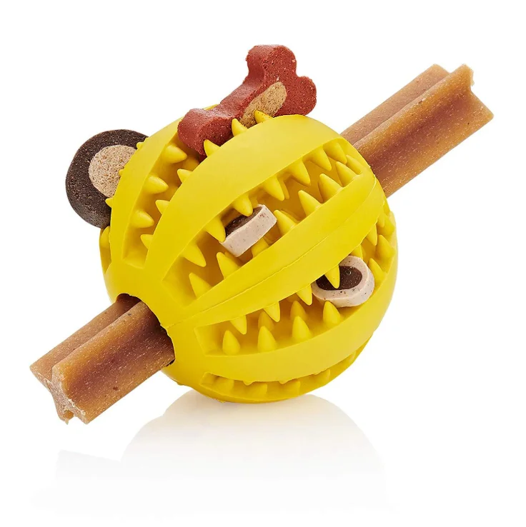 
Rubber Dog Cleaning Tooth Balls Pet Toys Chew juguetes para perros 