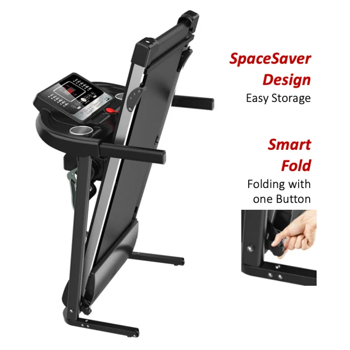 SuperMove 2.0HP home running machine max user weight 100KG foldable electric treadmill 3-level manual incline