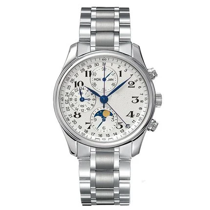 Мужские механические часы роскошные атмосферные многофункциональные со стальным