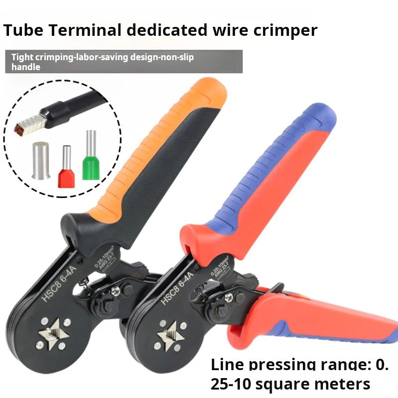 Tubular/pin terminal crimping pliers HSC8-6-4 manual crimping pliers tool plus 1200 electrician set
