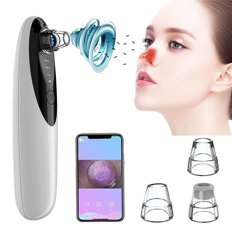 
PSB electric wifi suction extractor face clean pore nose visible blackhead vacuum remover with camera 