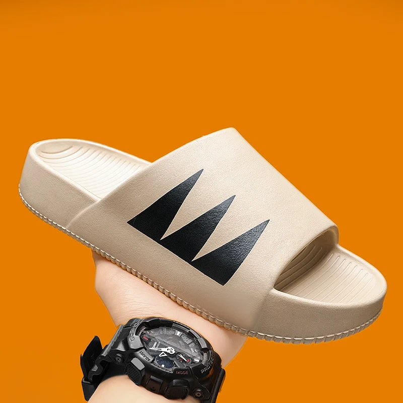 Kai name 3211 couple summer-word drag excrement feeling slippers black white khachi