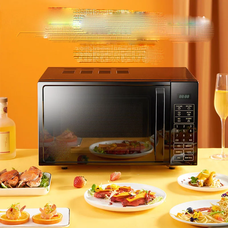 Popular 20L flatbed heating easy to clean household multifunction reservation timer microwave oven