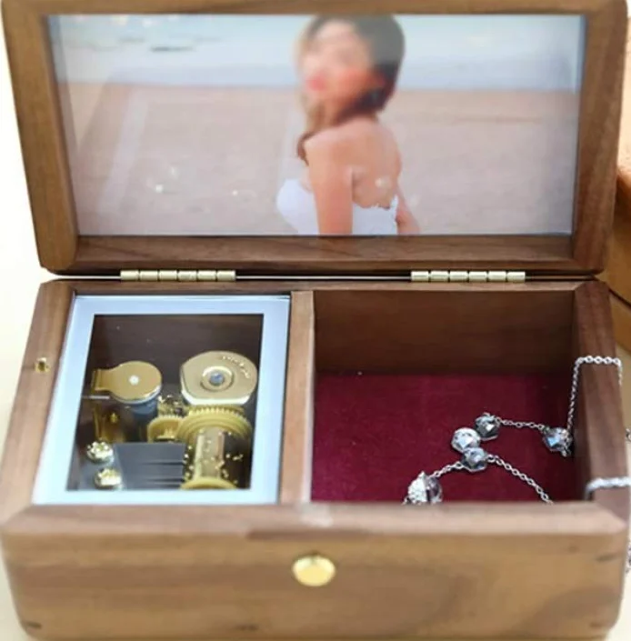 Деревянная музыкальная шкатулка, Рождество, день рождения, подарок на день Святого Валентина