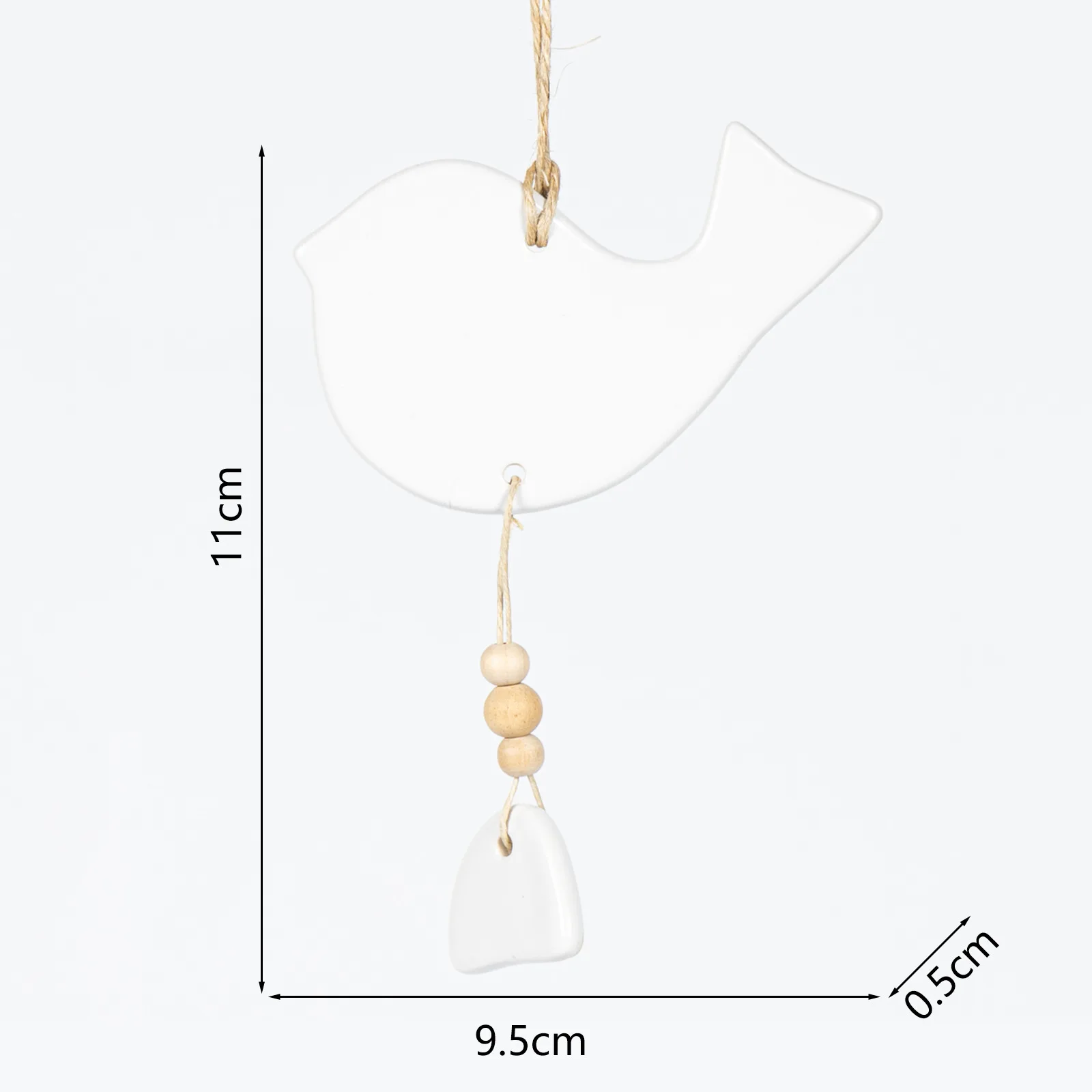 Handmade New Hanging Christmas Tree Ceramic Decorations Twine Ceramic With Beads Christmas Pendant Pentagram For Holiday Display