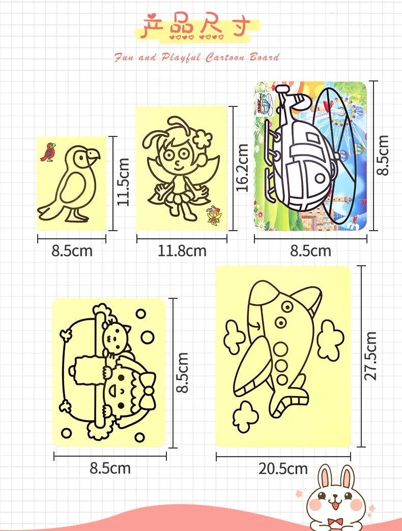 Customized Educational DIY Hand Color sand toy Graffiti Set Kids Painting Toys for kids