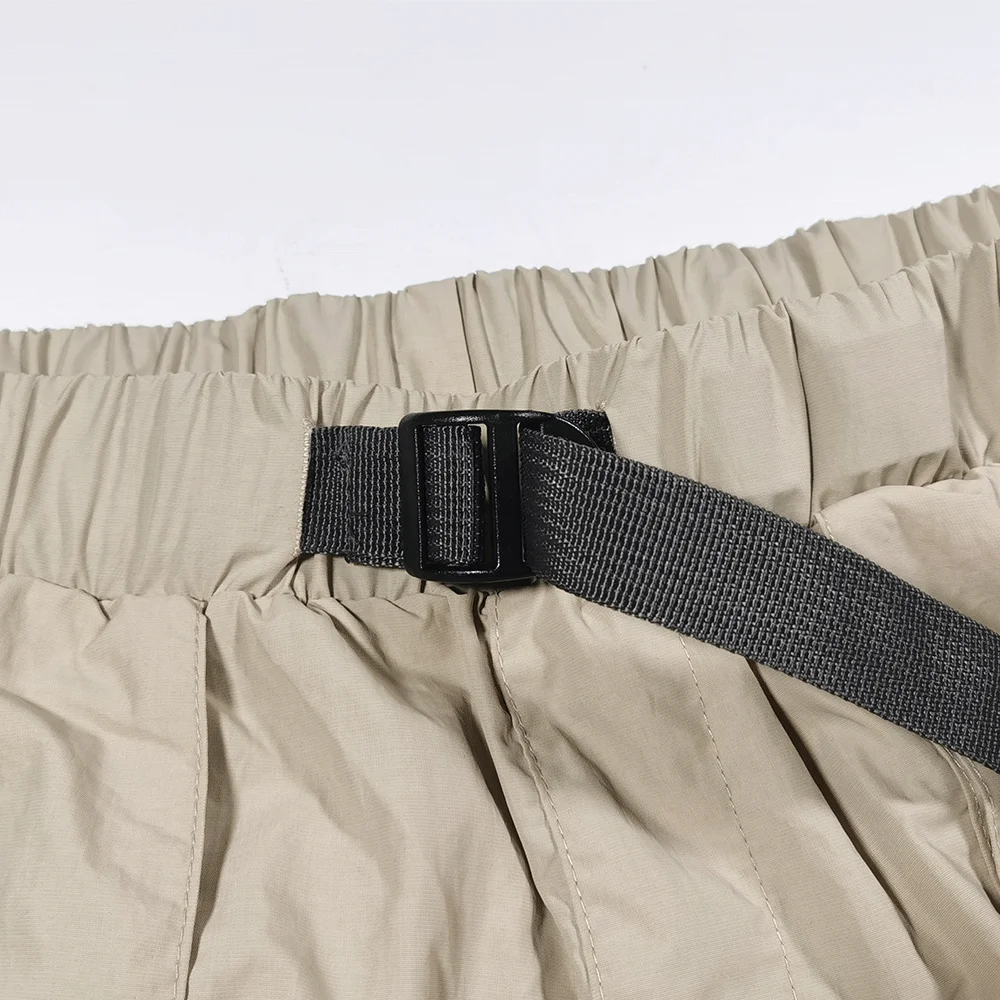 Summer Mens Cargo Quick drying Casual Sweatpants Custom logo Belt buckle Blank Woven Nylon Shorts With Multiple Pockets