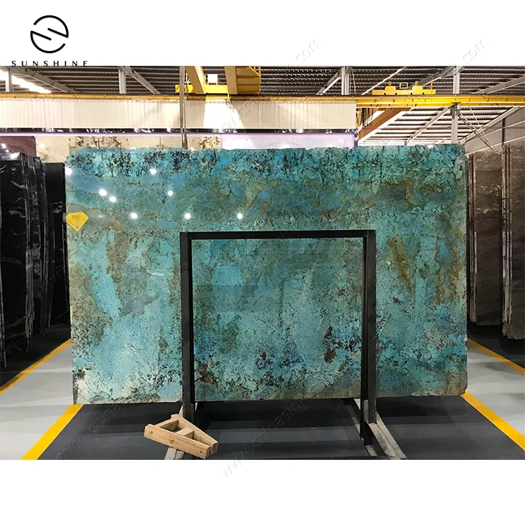 Luxury Natural Rare Blue Danube Marble Stone Slab for TV Background