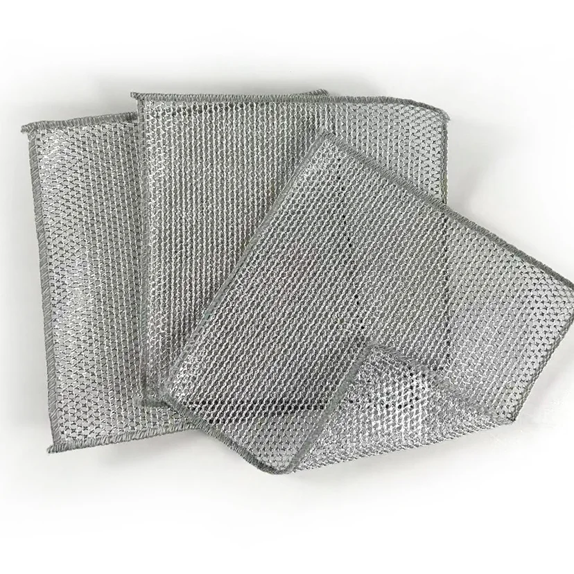 Multipurpose Double Layer Multifunctional steel Non-Scratch Wire Dishcloth Steel Wire Dish Towel Dishwashing Rags