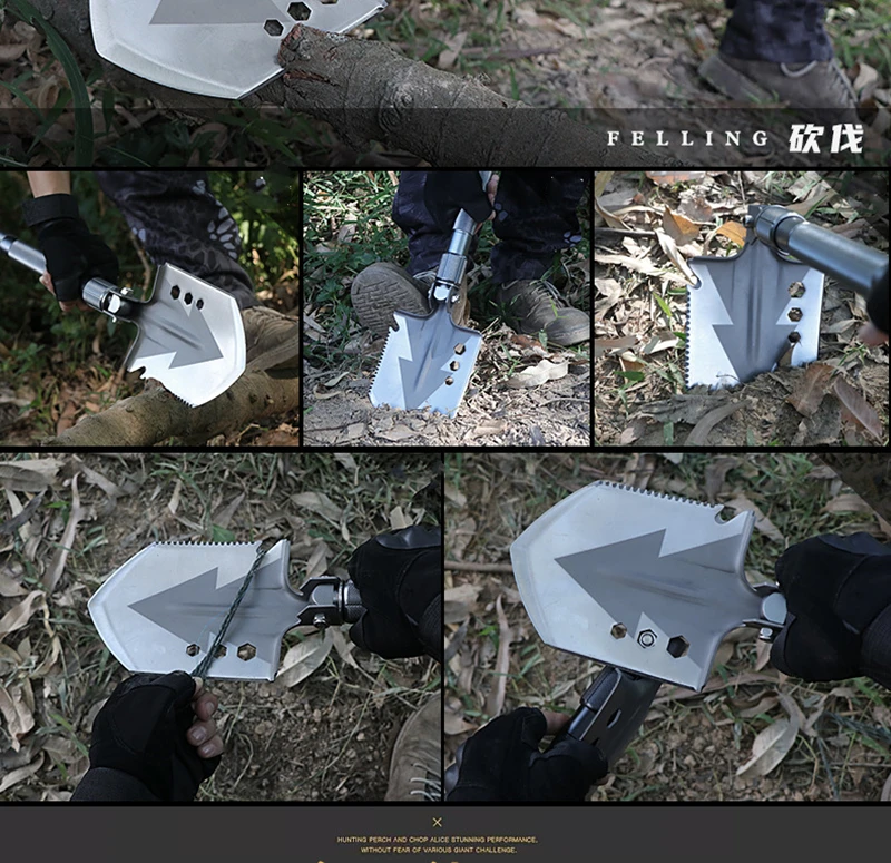 Multi-Function Folding Shovel Garden Tools Tactical Shovel Camping Defense Survival Tools Spade Car Equipment Shovel