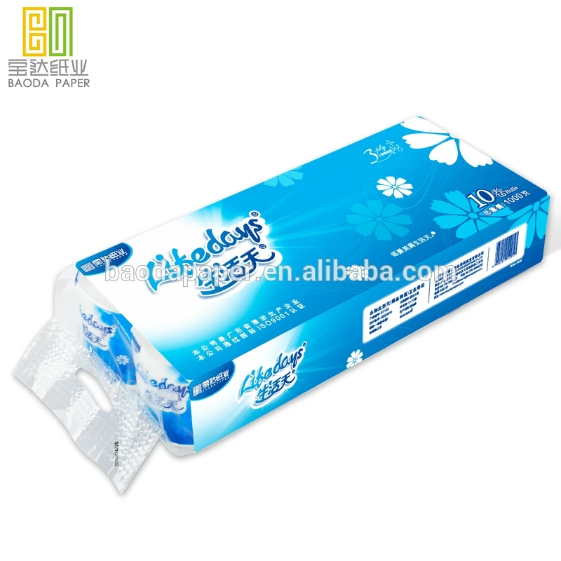 Soft and nice soft colored bathroom tissue toielt paper roll 10 rolls toilet paper  with good quality in Russia