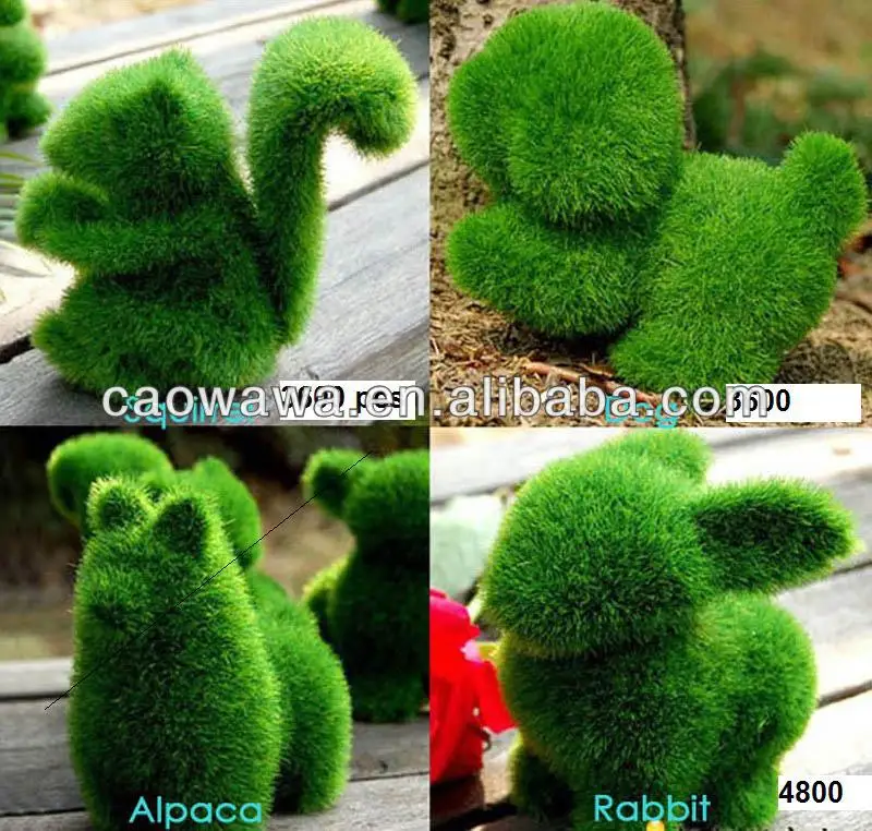
Hanturf Green Artificial Grass Animals handmade flocking crafts 
