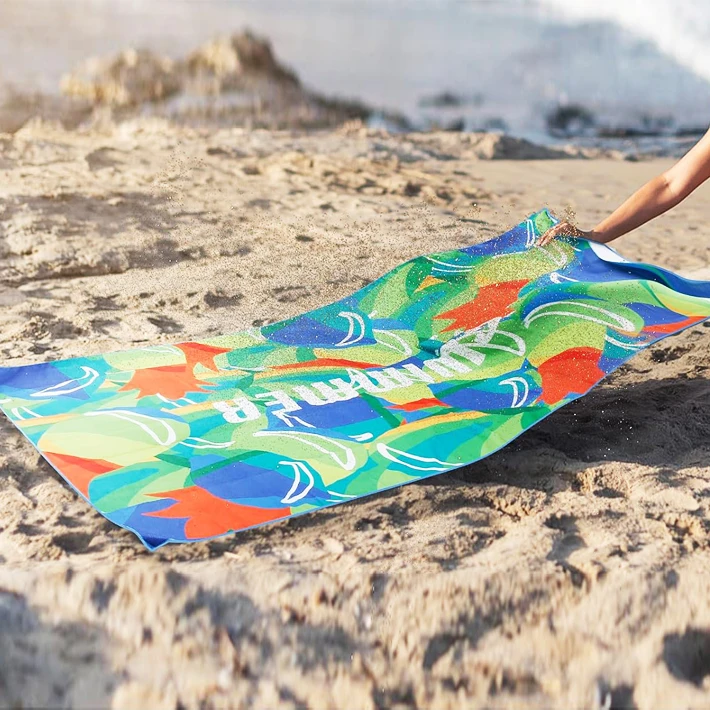 Cheap Wholesale Large Custom Microfiber Micro Beach Towels with Bag in Canada Fashionable Watermelon Beach Towel
