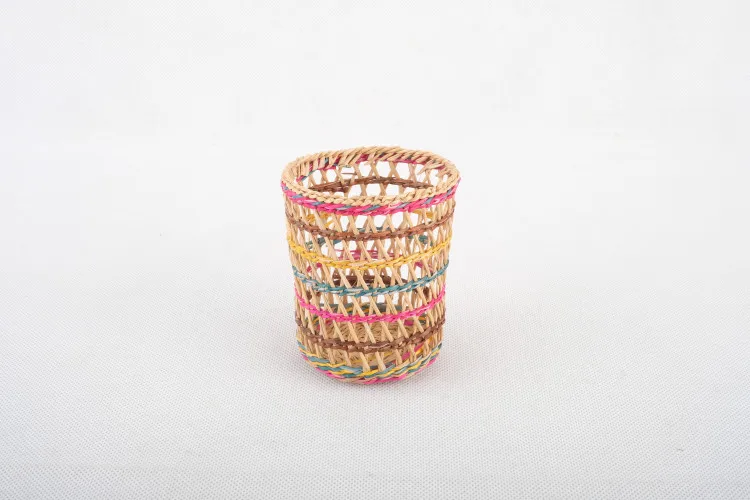 
Unique Rustic Boho Style Rattan Wicker Flowers Vases for Home Decor 