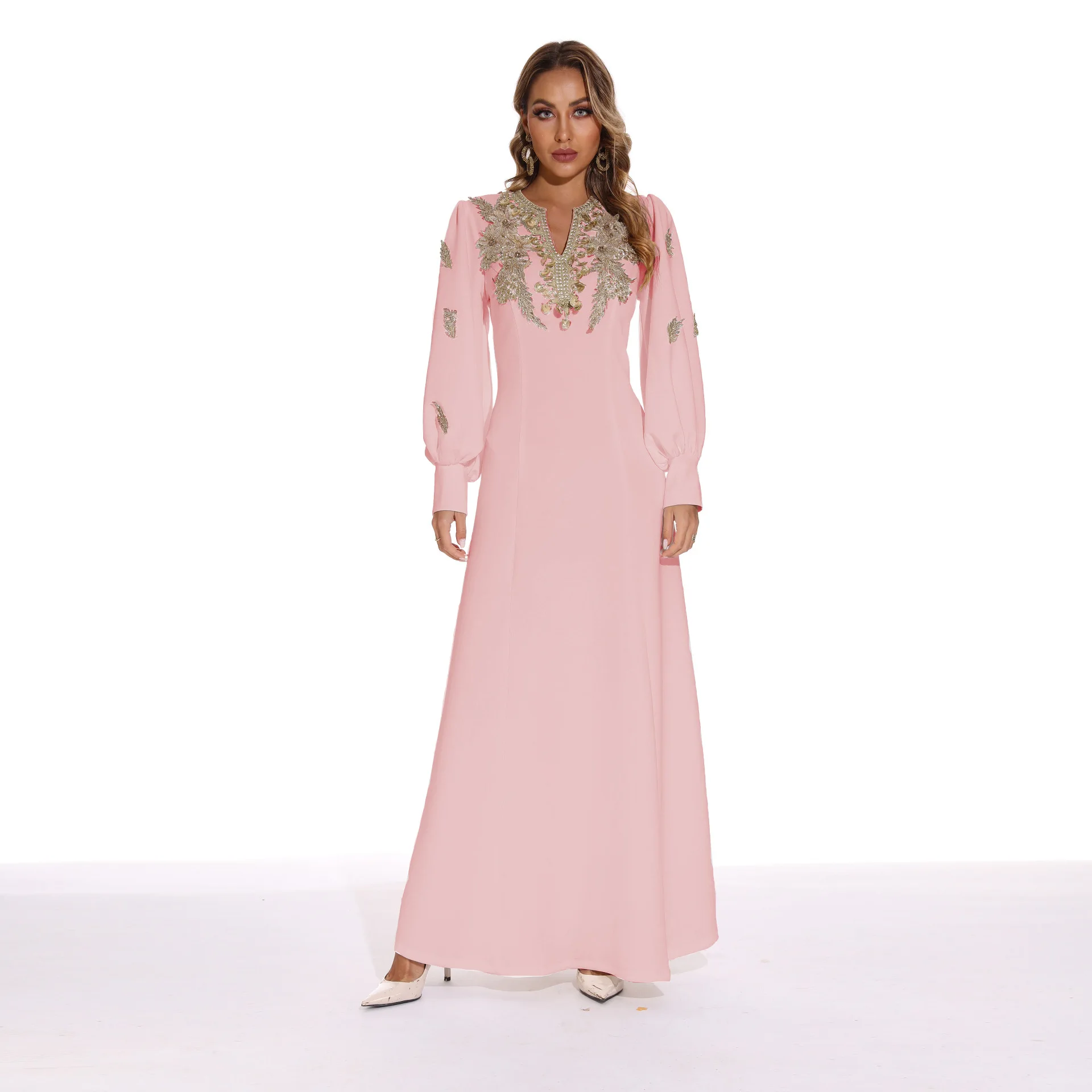 Hot Selling Two-Piece Middle East Islamic Clothing Turkey  Long Slender Dress OEM Service deira dubai abaya