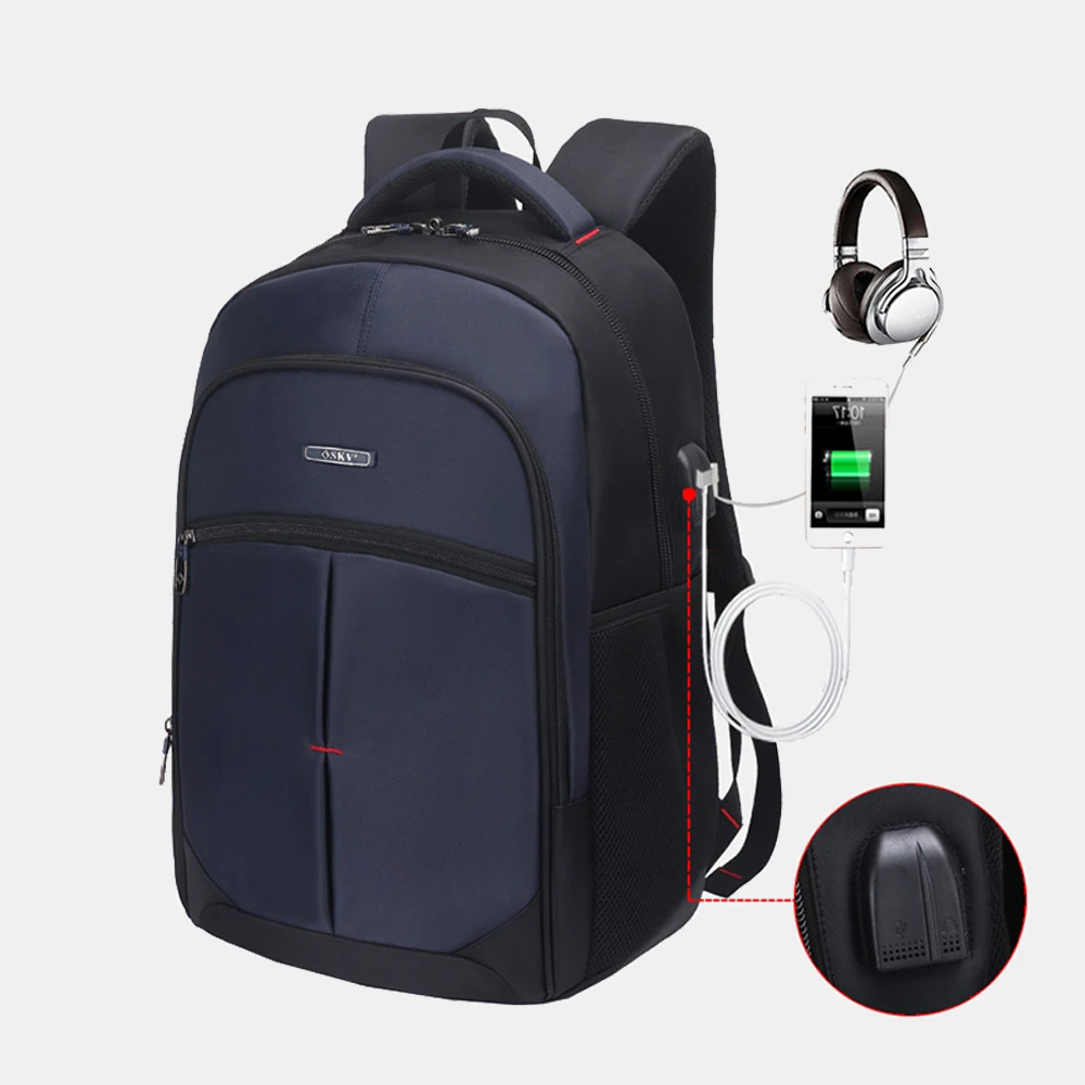 SKV Fashionable USB Bagpack Lightweight School Laptop Backpack for Boys Casual Daypack for College