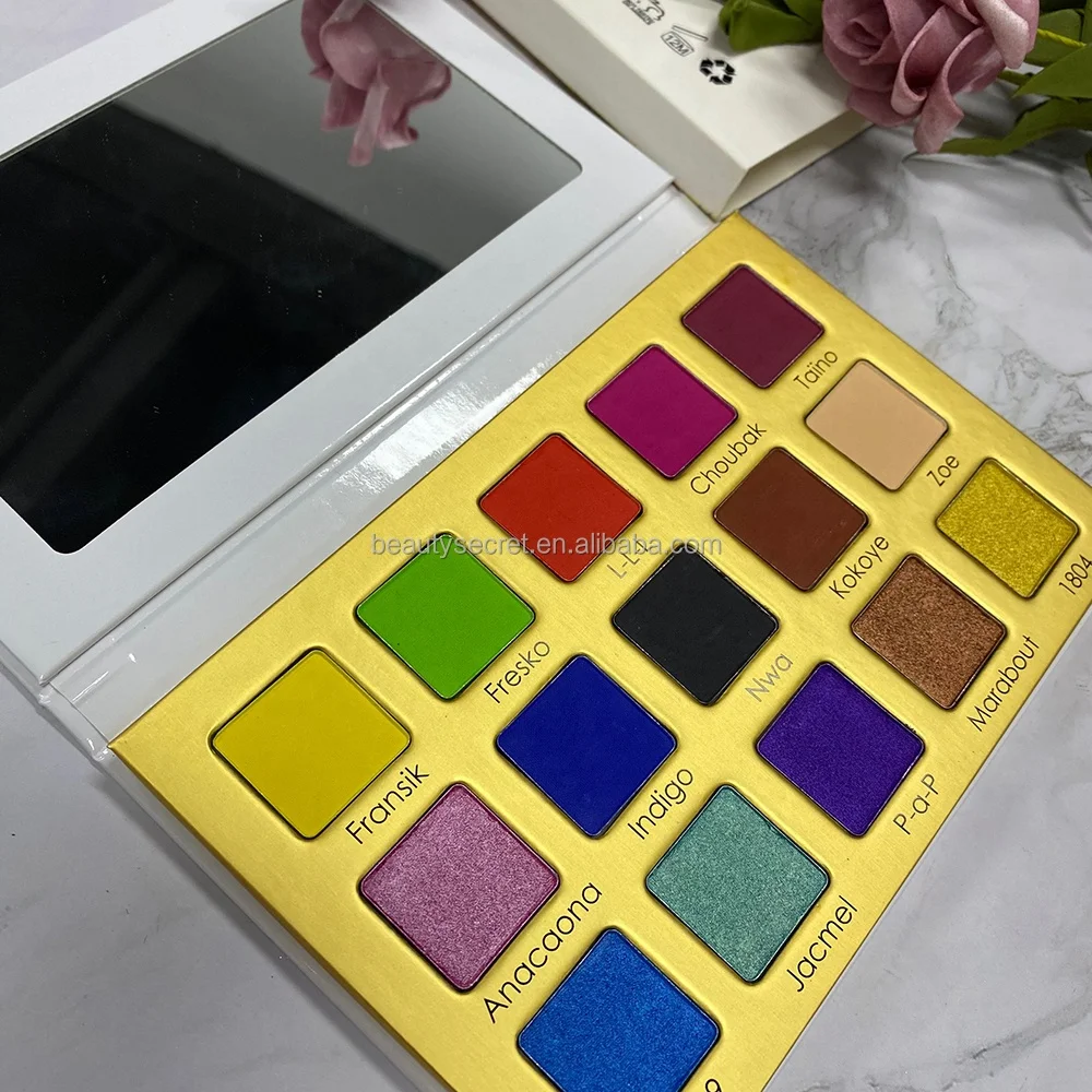 Пользовательские тени для век блестящие рождественские макияж поддоны Private Label DIY палитра теней