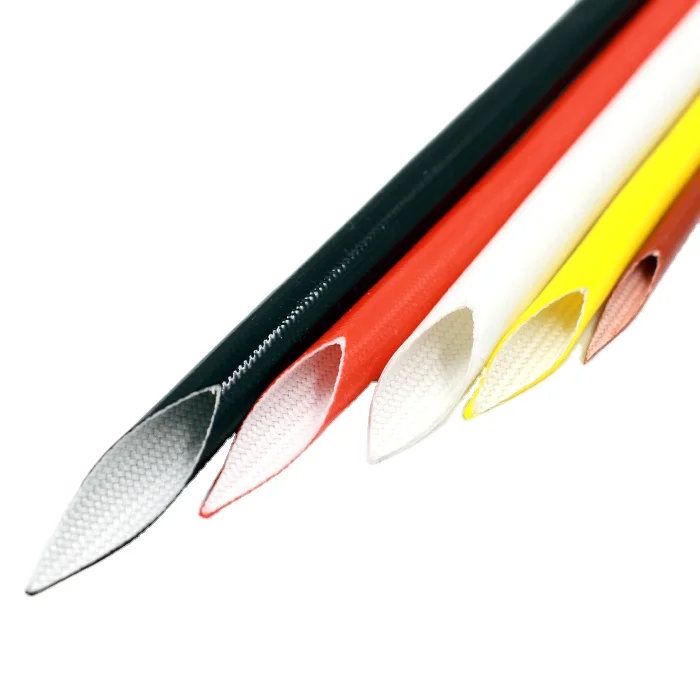 insulation tube ROHS certificated silicone fiberglass sleeveing