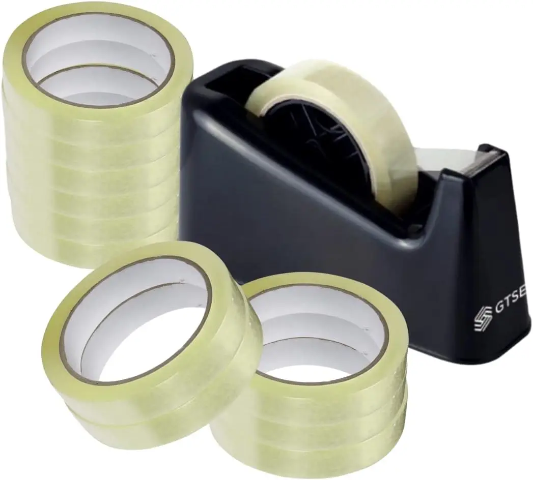 Amazon 24mm 40m per roll Gift Wrap yellowish Stationery Tape for Christmas and Birthdays Crafts Packaging Parcel Tape Compatible