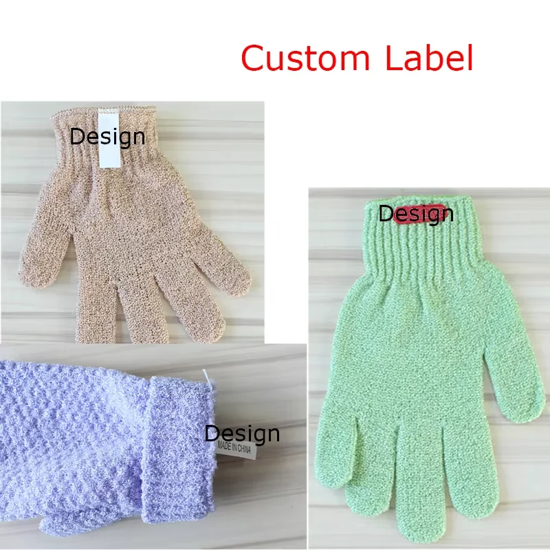 Распродажа детские перчатки для душа отшелушивающие мягкой кожи и улучшения кровообращения ванной многоцветные