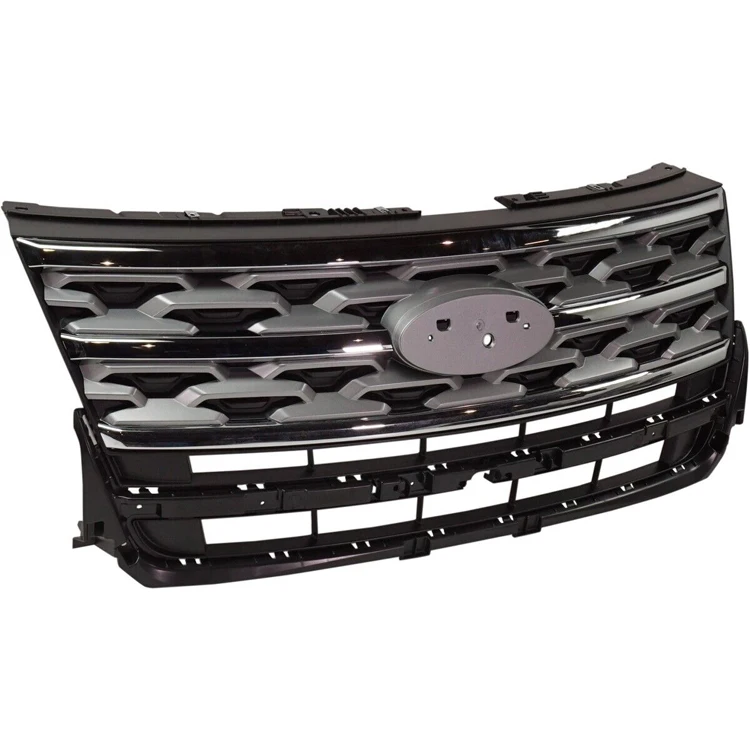 Car Front Center Grille Painted Silver Color For Ford Explorer 2018 JB5Z-8200-AK