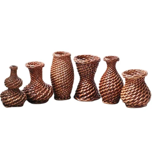 vase is placed Contracted creative wicker vase European vase furnishing articles Household adornment furnishing articles