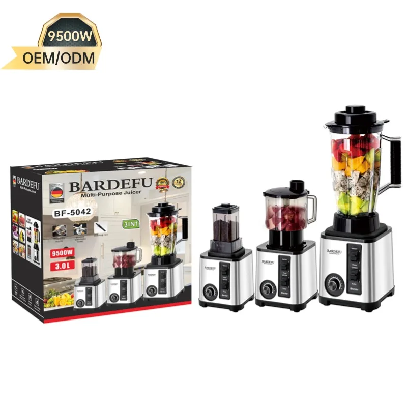 Fast delivery Kitchen 9500W 2.5L 3L Countertop Professional Table Commercial Mixer Heavy Duty Blender 3 in 1