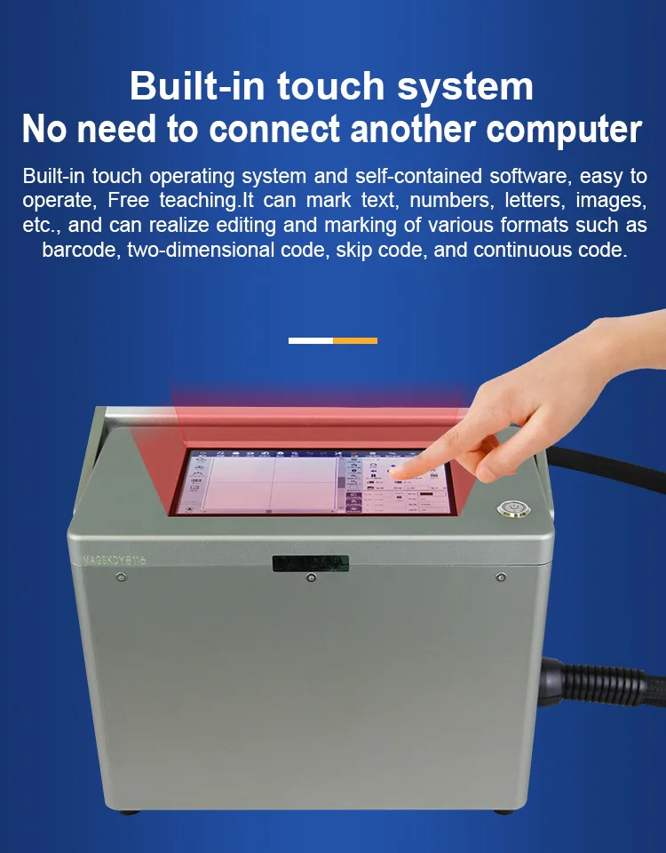 2024 20W 30w  Portable Fiber Laser Marking Machine Handheld Mini Fiber Laser Engraving Marking Machine