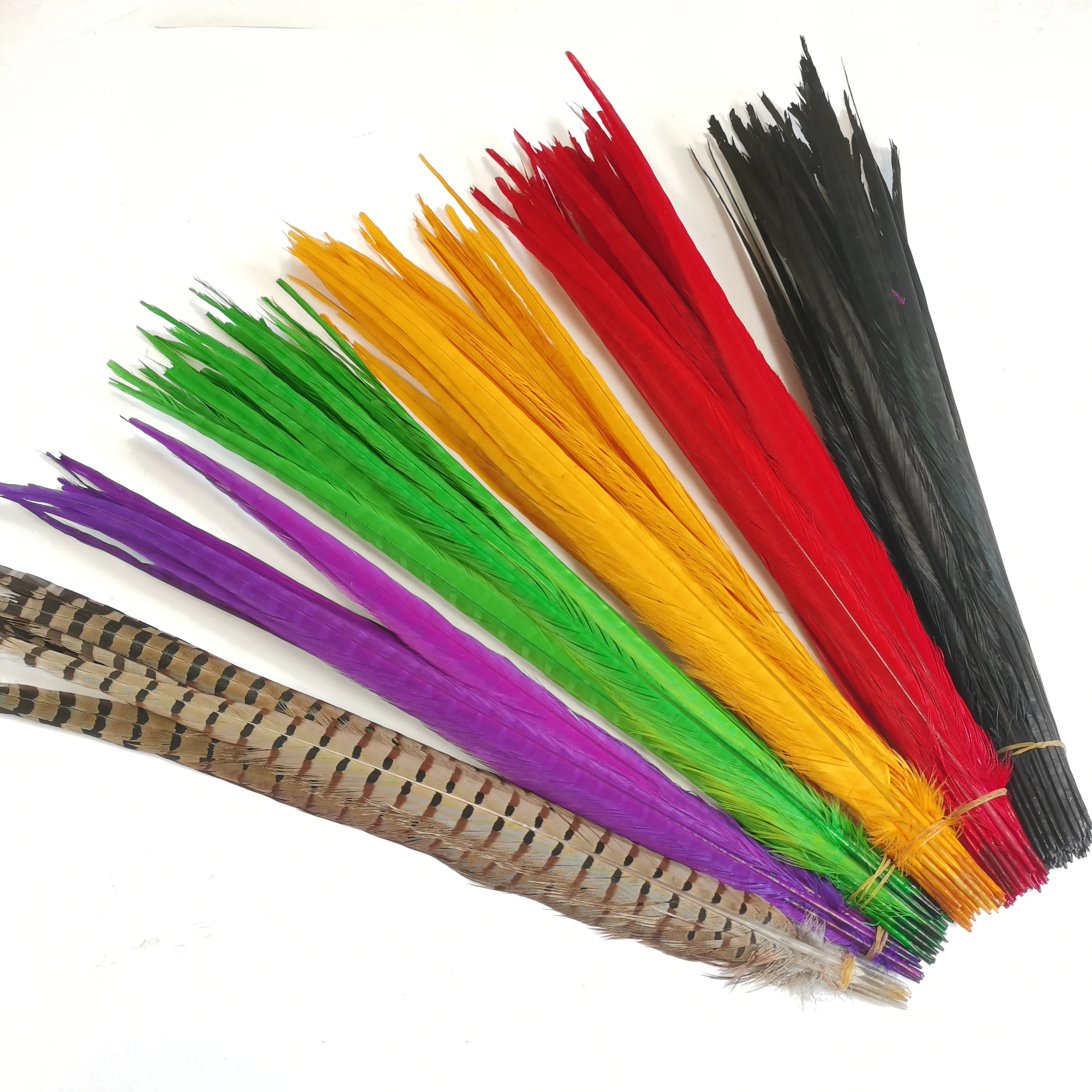 Оптовая продажа 50-55 см натуральная шея хвосты фазана перо для завязывания мух карнавальные украшения костюмов самбы