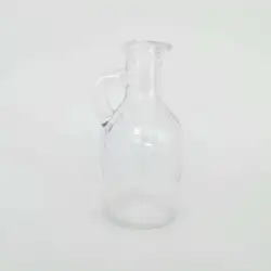3oz clear cheap cooking olive oil glass bottle for soy sauce vinegar ketchup with cork and ear handle100ml