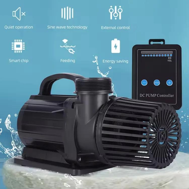 QihangRAS Dc Brushlesss Frequency Conversion Pump for Fountain Koi Pond Aquarium Fish tank 24v Solar Submersible Water Pump