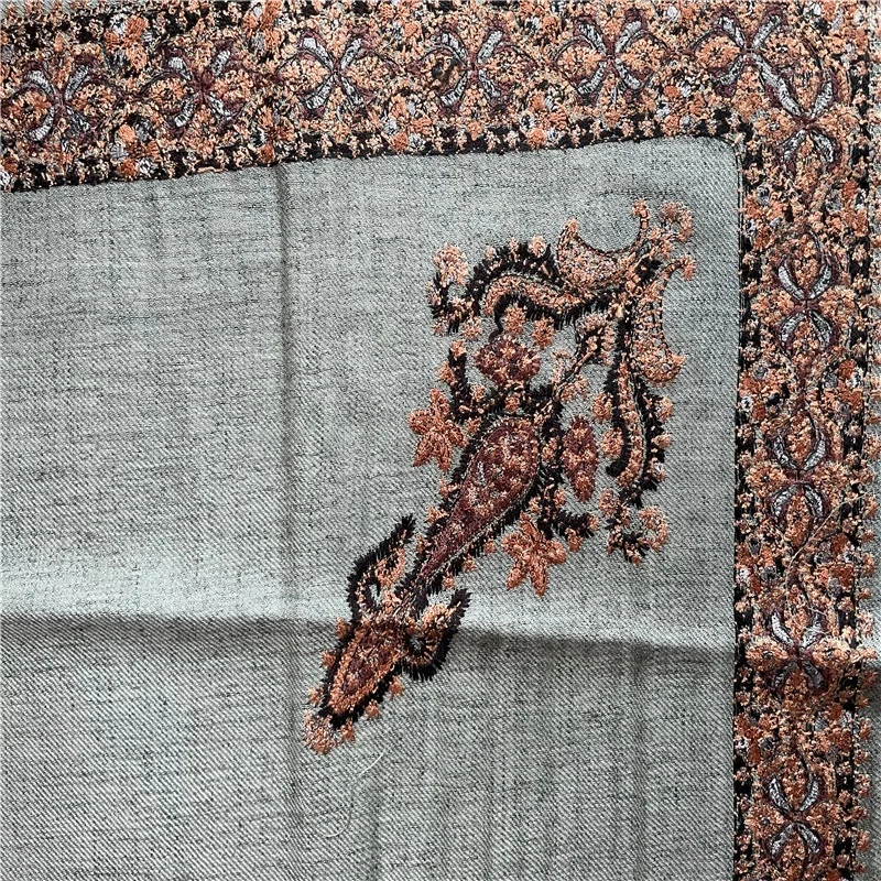 Kashmiri Embroidery Patterns in wool/acrylic shawls