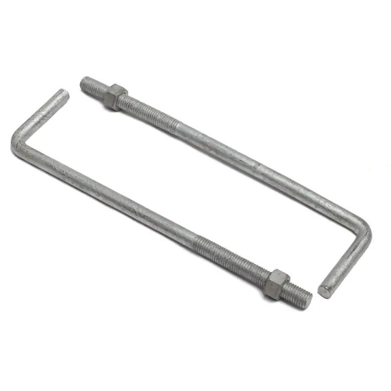 Grade 4.8 8.8 10.9 12.9 Galvanized Steel Black Oxide L & J Type Hook Anchor Bolt With Nut