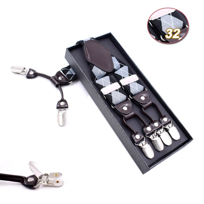 Fashion Classic 6 Clip Strap Suspender Durable And Suitable For Gifts For Family, Friends, And Customers, For Various Daily Wear