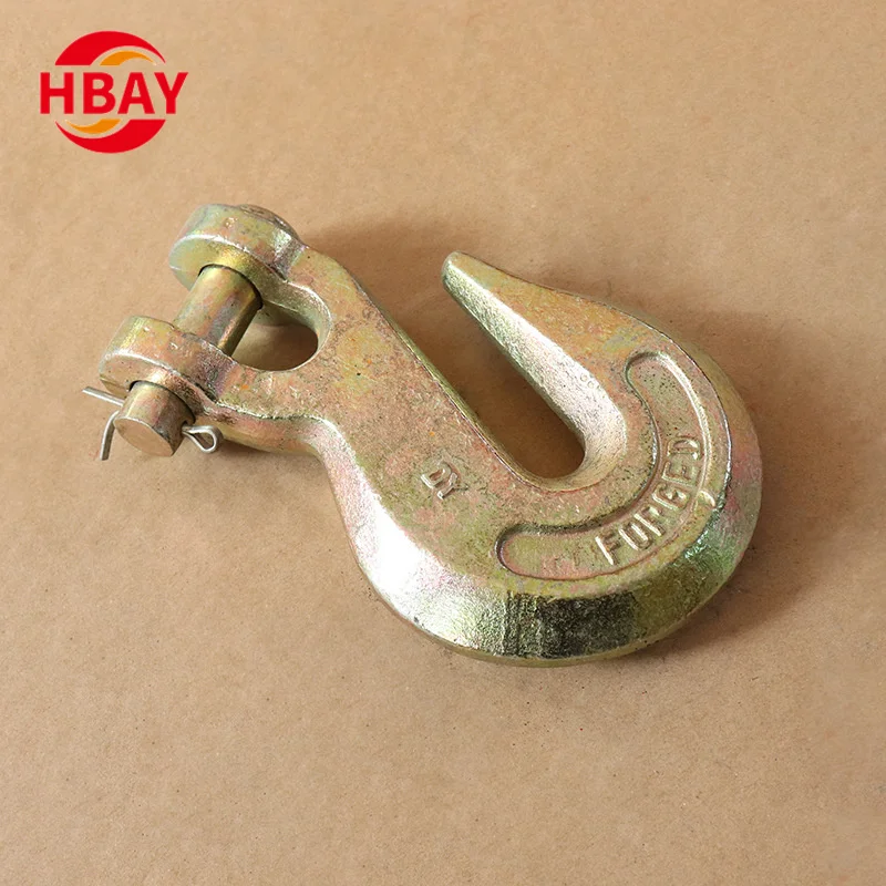 Heavy Duty Chain Grab Hook US Cargo Control Clevis Grab Hook 3/8 Inch G70 Chain Clevis Hook for Truck