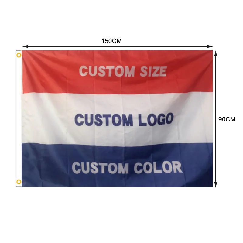 Custom 3x5ft 100% Polyester Senegal Flag Durable for Outdoor Use with Personalized Logo