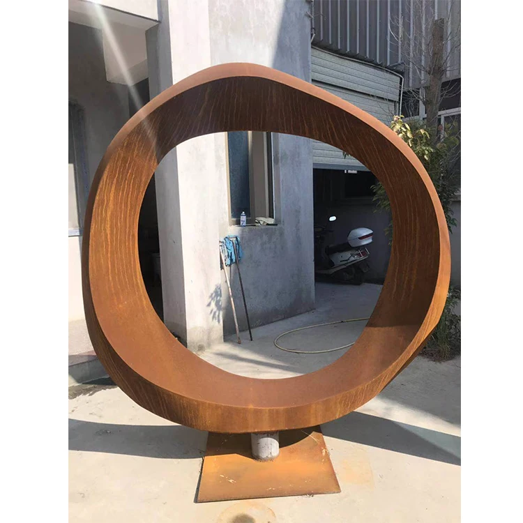 Высококачественная большая ржавая художественная Ремесленная садовая металлическая скульптура, стальная скульптура Corten