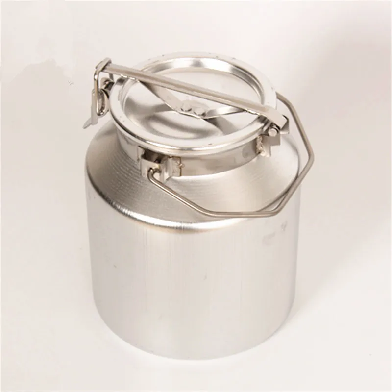 5L Aluminum Alloy Small Milk Bucket Handle CNC Machined Steel Small Metal Barrels Sealed Bucket Machinery Milling Stainless