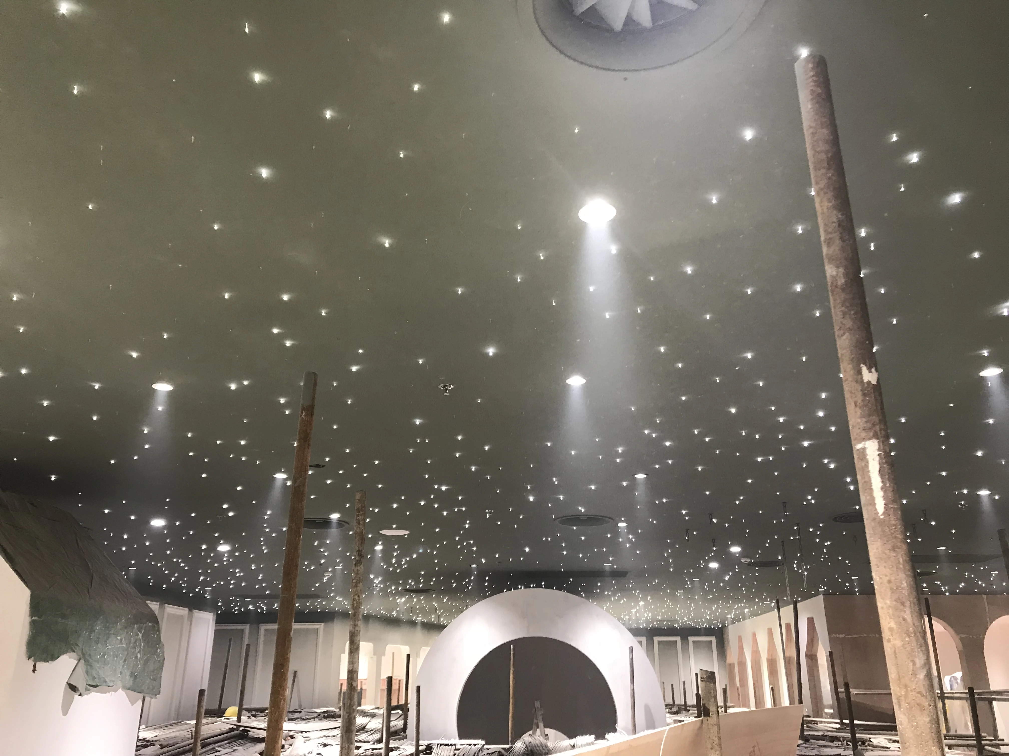 LED Fiber Optic Light Panel Starry Sky Panel Star Light 60*60cm Polyester Acoustic Board