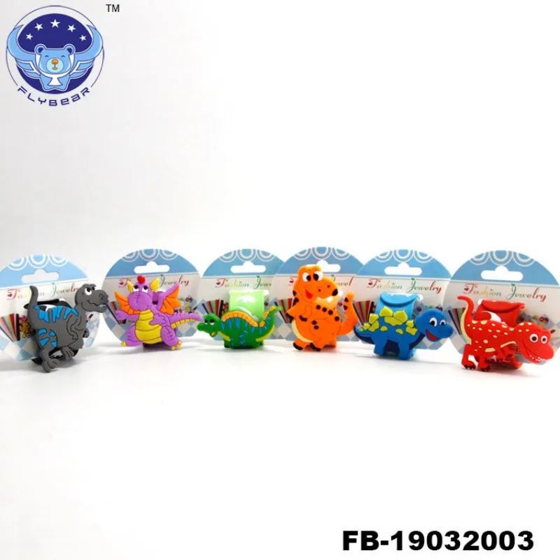 Flybear Cute Silicone Dinosaur Slap Bracelet Kids Snap On Bracelet dinosaur Beautiful Printed On Silicone Snap Wristband