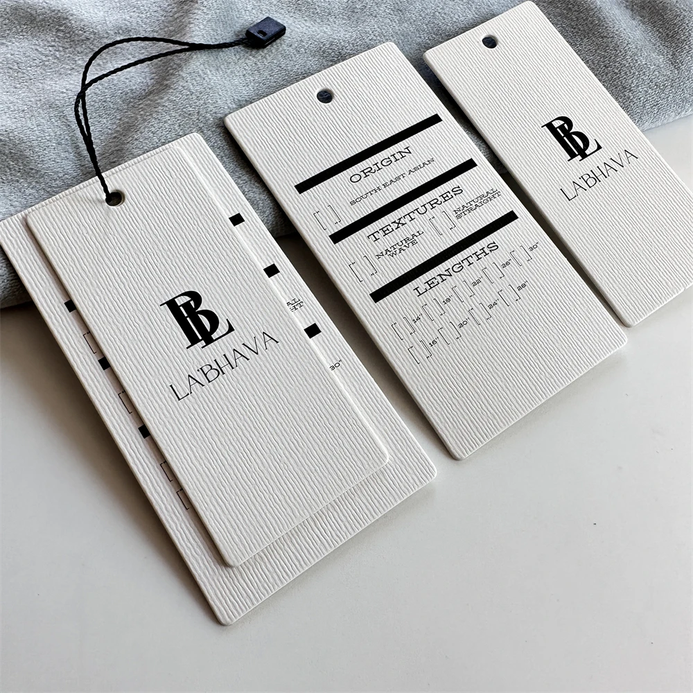 Hot Sale Custom Printing Hang Tags For Clothing Free Samples Fashion Texture Embossed Hangtag Garment Swing Tags With Logo