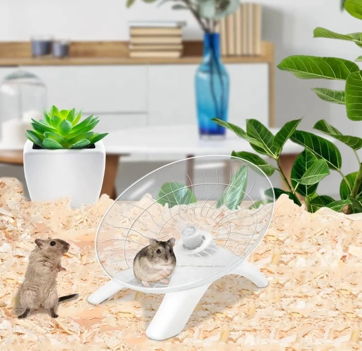 Hamster Wheel Hamster Flying Saucer Silent Running Exercise Wheel for Hamsters for Dwarf Gerbil Mice Small Animals