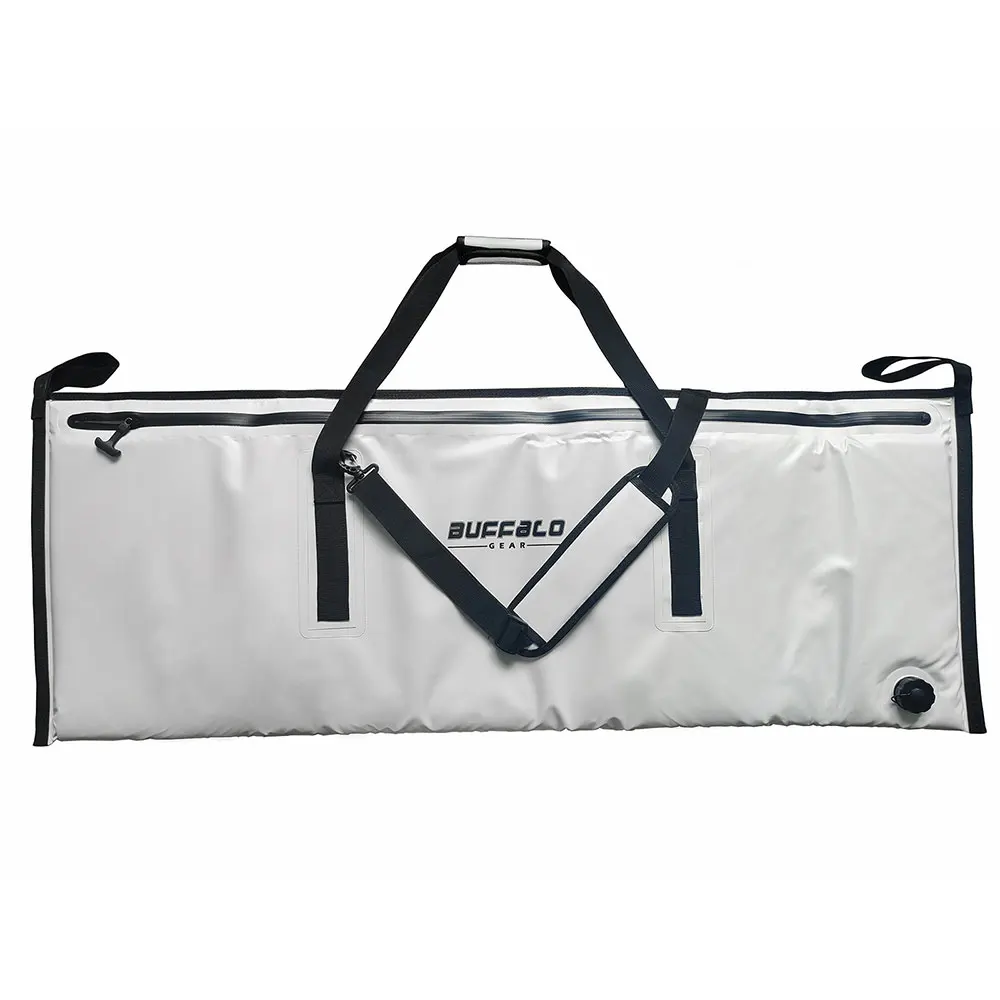 Buffalo Gear Insulated Fish Cooler Bag 48*18in waterproof zip Fishing kill Keep Ice Cold Fresh Portable Custom Fish Cooler Bag