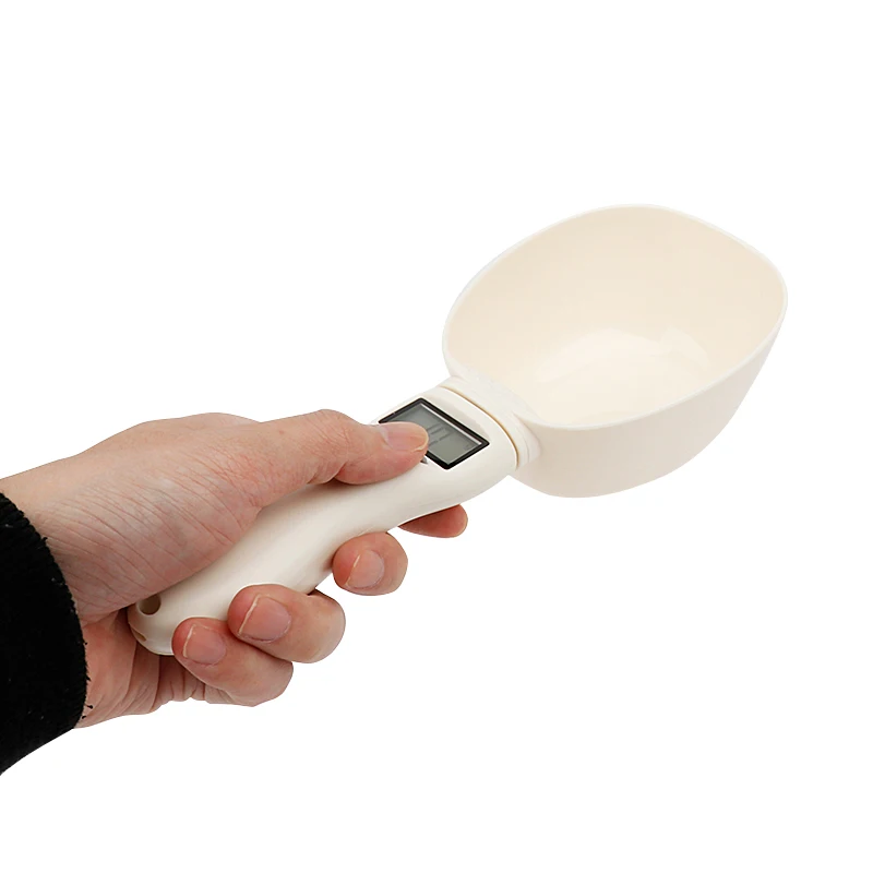 Fashion cheap removable spoon scale for pet cat dog and kitchen food weighing use