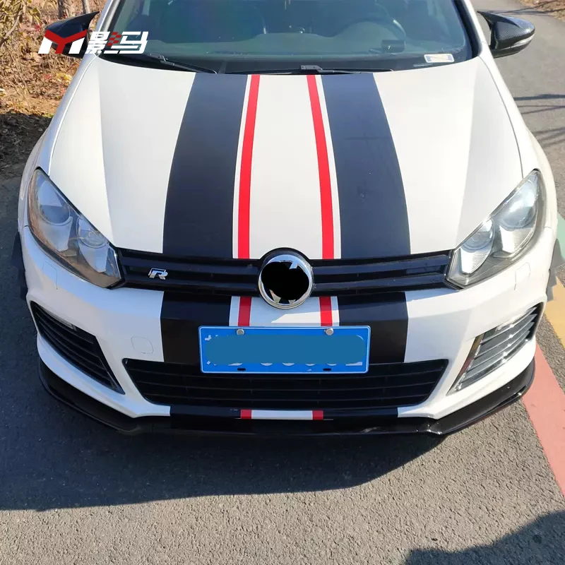 3 pieces high-quality Front Lip car front bumper spoiler R20 style For VW golf 6 mk6 2008-2012