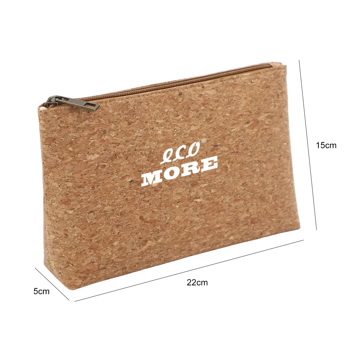 Eco friendly Products Recycled Cork Pouch Factory Custom Cosmetic Storage Bag Sustainable Recycled Cork Bag