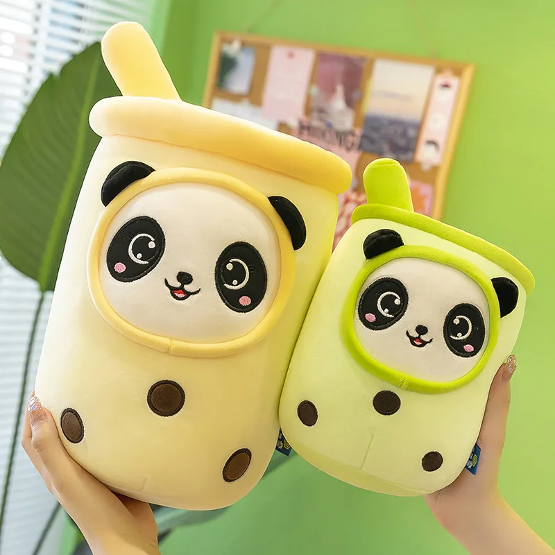 High Quality Wholesale 9.8' Stuffed Plush Animal Toy Kawaii Milk Tea Plush Pillow Soft Bed Plush Toy Bear for Birthday Gift