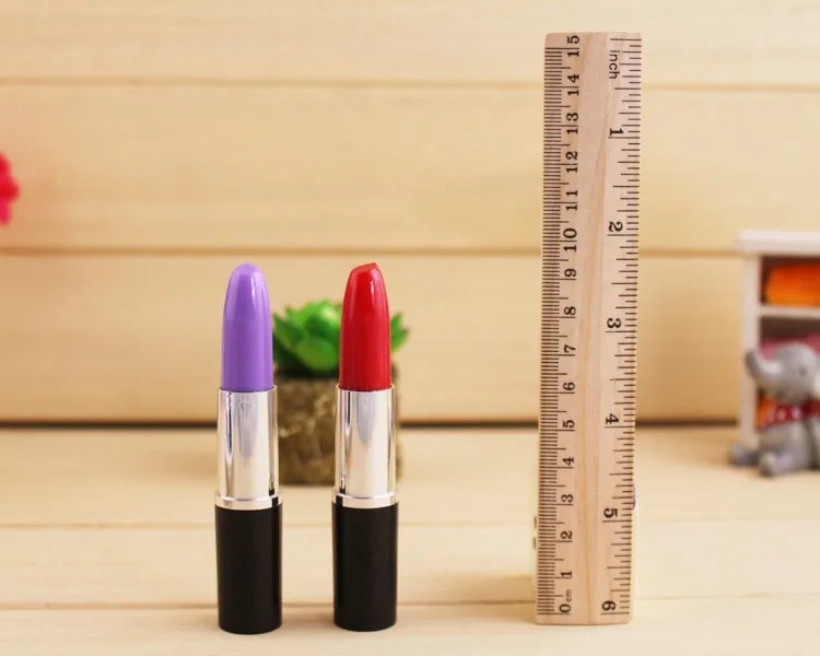 Новинка дизайн Студент Дети записи канцелярские мини пластик ручка с Индивидуальные Логотип Мода Губная Помада Форма